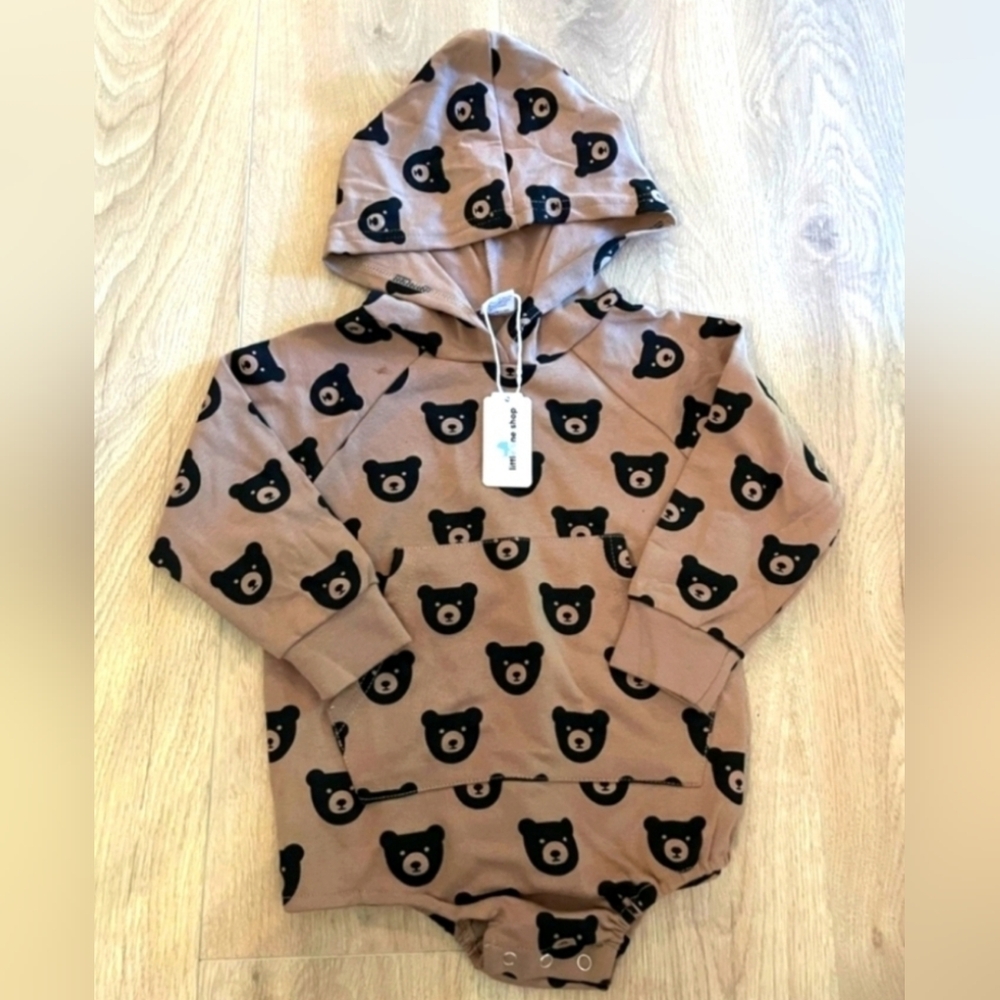 Baby onesie hoodie Bamboo